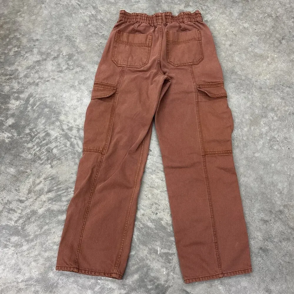 Urban Outfitters BDG Brown High Rise Baggy Cargo Trousers Cargo Pants Size 28 - Picture 10 of 10